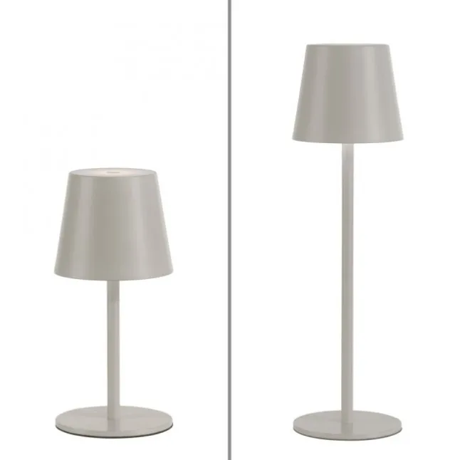 Akku Tischleuchte , beige/greige Indoor, Outdoor, Camping