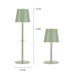 Akku Tischleuchten 4er Set, grün (lindgrün) Indoor, Outdoor, Camping