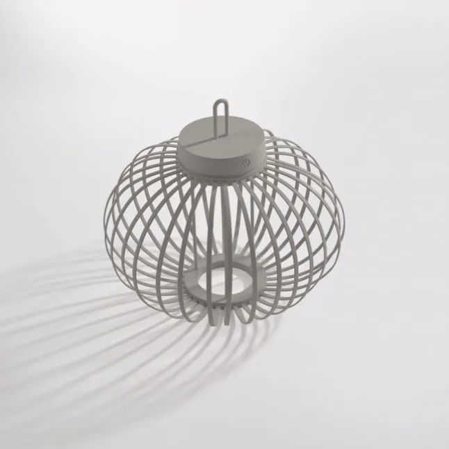 JUST LIGHT Akku Leuchte Gabbia Tisch oder Pendelleuchte, weiß