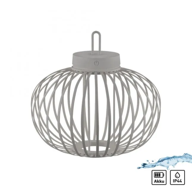 JUST LIGHT Akku Leuchte Gabbia Tisch oder Pendelleuchte, weiß