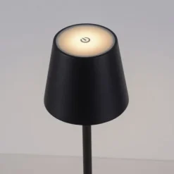 JUST LIGHT AKKU Tischleuchten-Set BURIA, 2er, schwarz