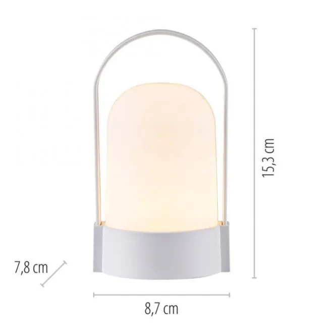 JUST LIGHT LED Akku Leuchte AKKU-JAN, weiss,