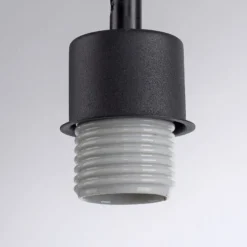 JUST LIGHT LED Deckenleuchte Echtholz GERDA TRIBU 2-flammig Stoffschirm Landhaus