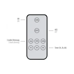 LED Akkuleuchte AKKU 25cm aluminium Timerfunktion USB dimmbar