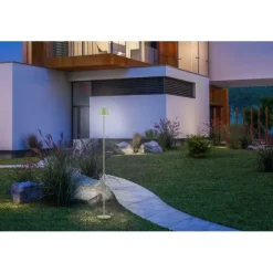 LED Akkuleuchte grün Steh- und Tischleuchte Touchdimmer IP54 Außenbereich