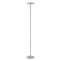 LED-Deckenfluter, stahlfarben, modern, dimmbar. Stehlampe