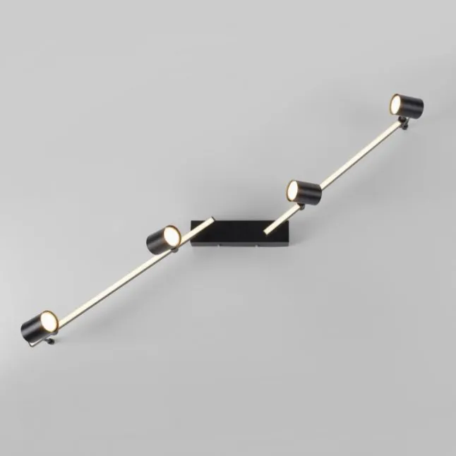 LED Deckenlampe 4 flammig mit LED Board schwarz drehbar Memoryfunktion