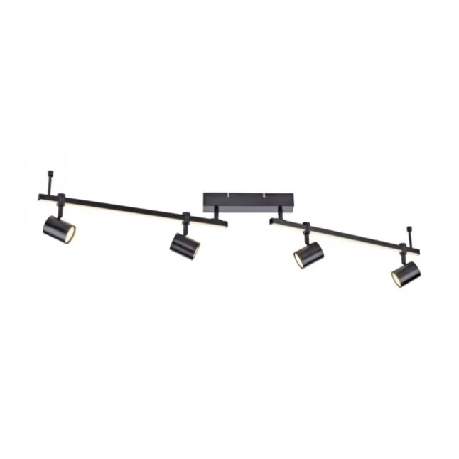 LED Deckenlampe 4 flammig mit LED Board schwarz drehbar Memoryfunktion