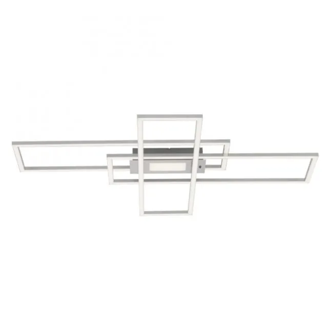 LED Deckenlampe silberfarbig 99x29cm rechteckig dimmbar Downlight+Sidelight