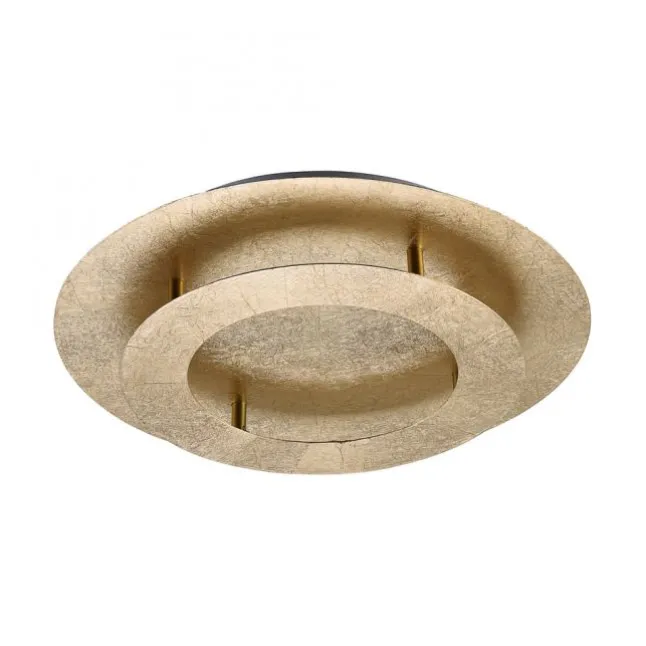 LED-Deckenleuchte, Blattgoldoptik,Ø40cm, rund, warmweißes Licht