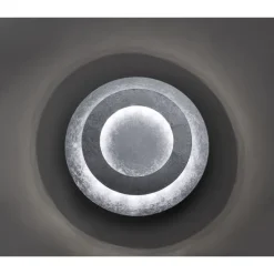 LED-Deckenleuchte, Blattsilberoptik, drehbaren Leuchtenring, Ø 34cm