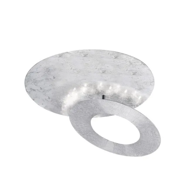 LED-Deckenleuchte, Blattsilberoptik, drehbaren Leuchtenring, Ø 34cm