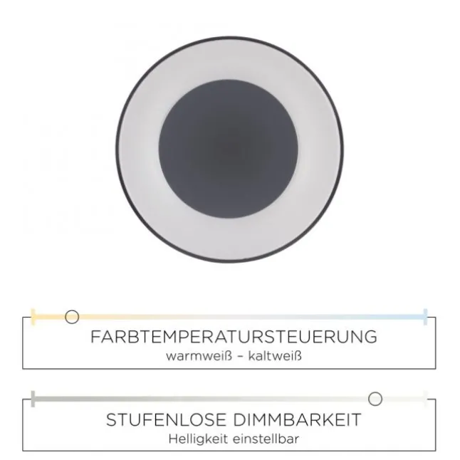 LED Deckenleuchte 50cm, dimmbar, Serienschaltung, CCT, blendfrei
