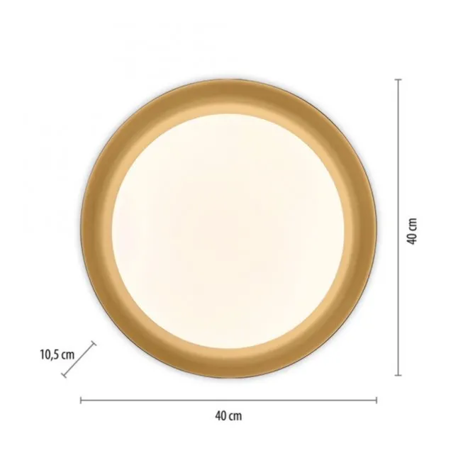 LED Deckenleuchte D=40 schwarz dimmbar per Fernbedienung CCT