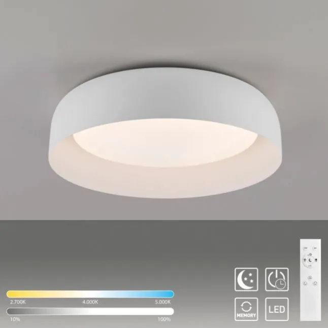 LED Deckenleuchte D=40 weiß dimmbar per Fernbedienung CCT