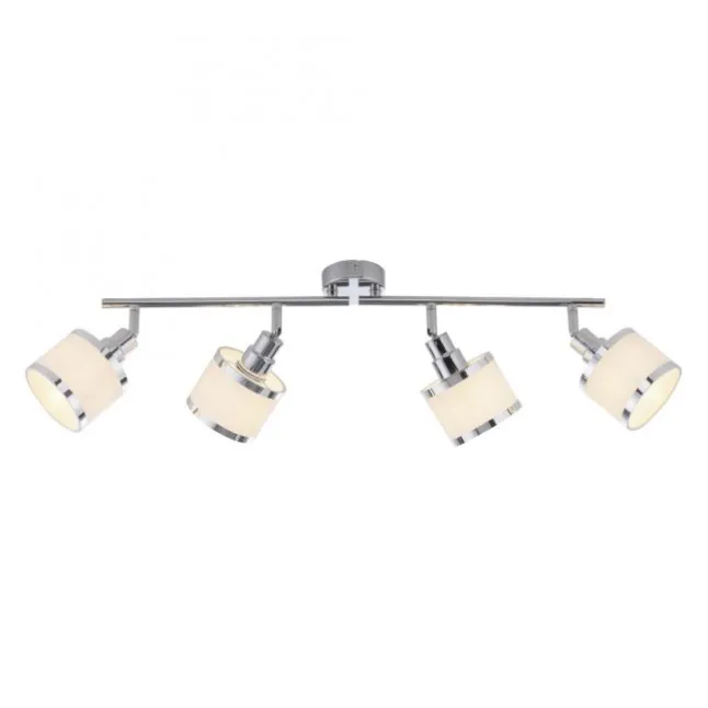 LED Deckenleuchte 4 flammig chrom glänzend drehbar Innenlampe