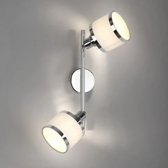 LED Deckenleuchte 2 flammig chrom glänzend drehbar Innenleuchte