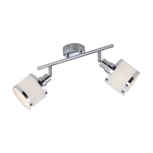 LED Deckenleuchte 2 flammig chrom glänzend drehbar Innenleuchte