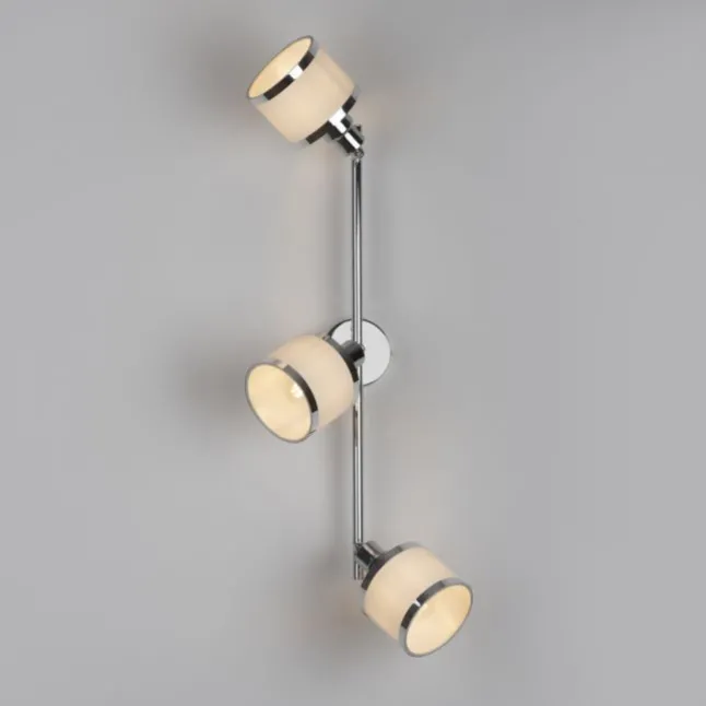 LED Deckenleuchte 3 flammig chrom glänzend drehbar Wohnlampe