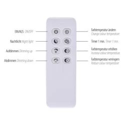 LED-Deckenleuchte, holz, dimmbar, Fernbedienung, Innenleuchte