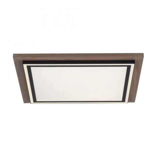 LED-Deckenleuchte, Holzoptik, dimmbar, Fernbedienung, CCT