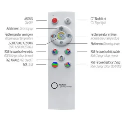 LED Deckenleuchte schwarz Effekte RGB Rainbow CCT dimmbar Fernbedienung