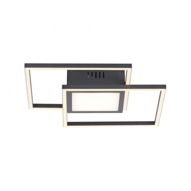LED Deckenleuchte schwarz quadratisch modern steuerbar Innenlampe
