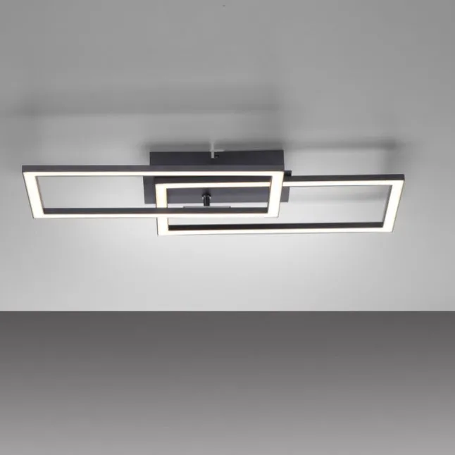 LED Deckenleuchte schwarz Switchmo Technik längliche Rahmen schwarz flach
