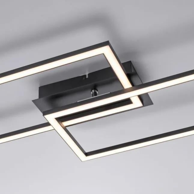 LED Deckenleuchte schwarz Switchmo Technik längliche Rahmen schwarz flach