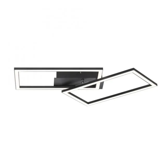 LED Deckenleuchte schwarz Switchmo Technik längliche Rahmen schwarz flach