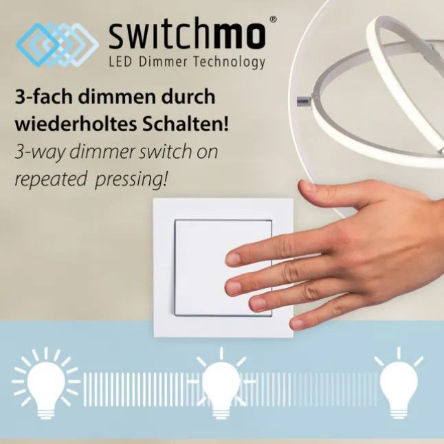 LED-Deckenleuchte, silber, dimmbar, IP20, Innenleuchte