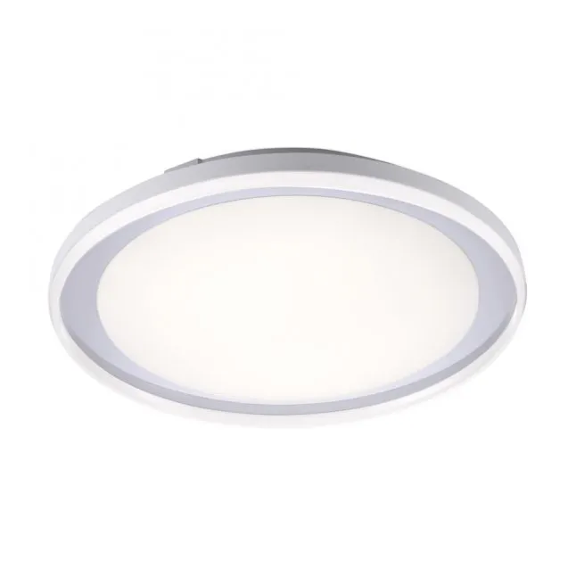LED-Deckenleuchte, Smart Home, chromfarben, rund, Ø45cm, Tuya App