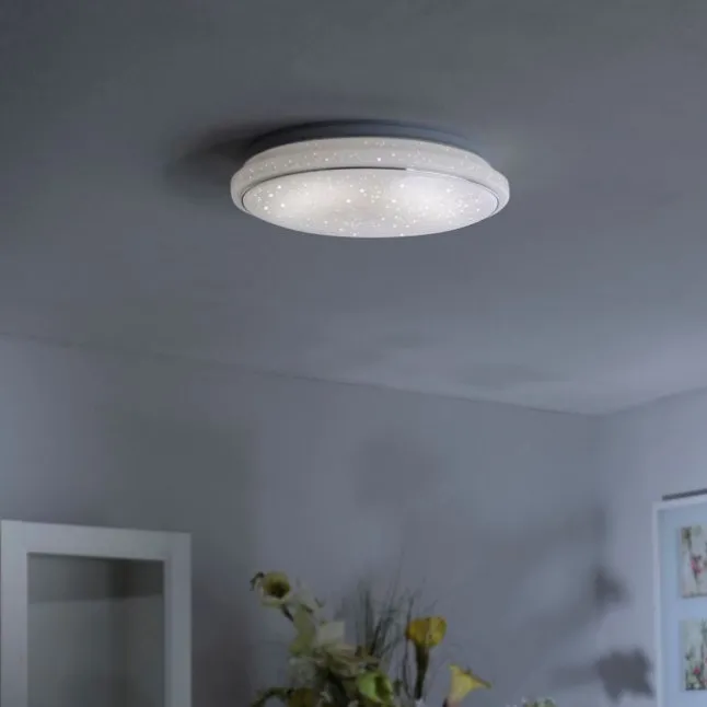 LED Deckenleuchte, Smart Home fähig, RGB+W, Fernbedienung, Sternenhimmeloptik