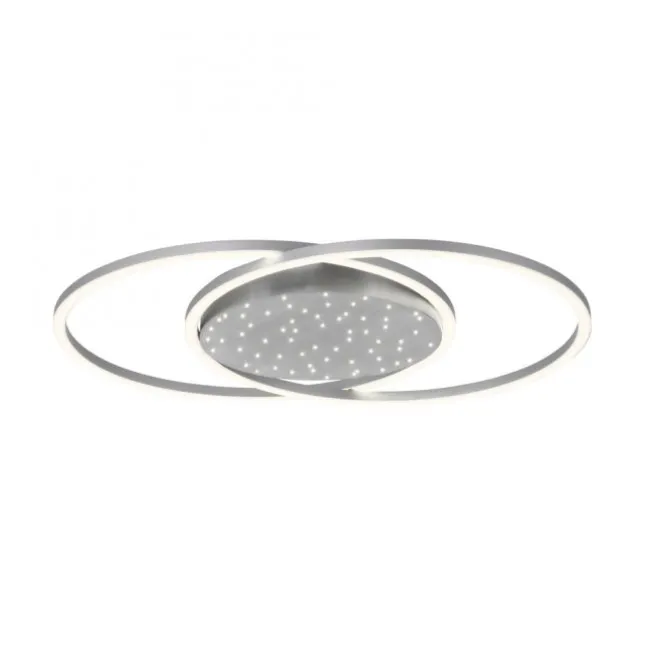 LED-Deckenleuchte, stahlfarben, Fernbdienung, dimmbar, CCT