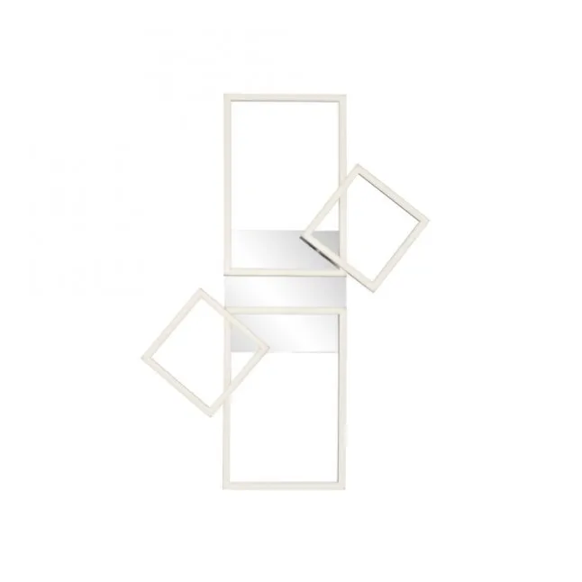 LED Deckenleuchte, stahlfarben, modern, warmweiß, Design