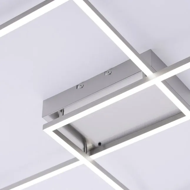LED-Deckenleuchte, stahlfarben, CCT Steuerung , dimmbar, modern
