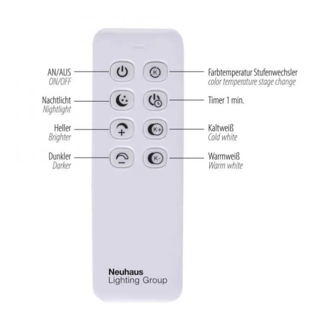 LED-Deckenleuchte, stahlfarben, CCT Steuerung , dimmbar, modern