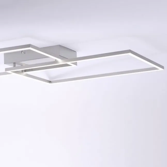 LED-Deckenleuchte, stahlfarben, CCT Steuerung , dimmbar, modern