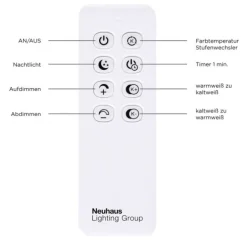 LED Deckenleuchte, stahlfarben, modern, geometrisches Design