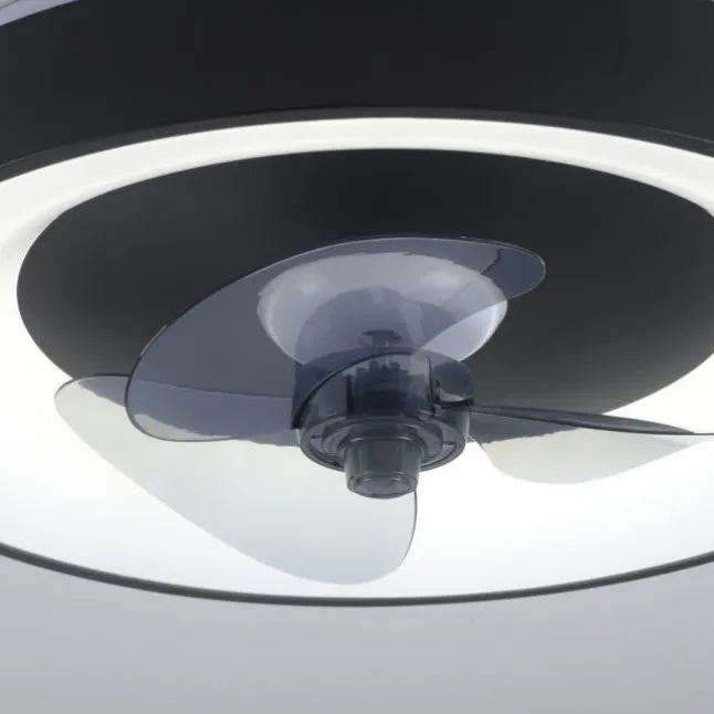LED Deckenleuchte Ventialtor schwarz mit Timer dimmbar Memoryfunktion