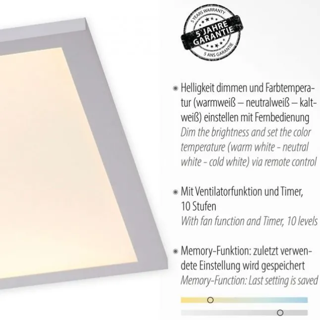LED Deckenleuchte Ventilator weiß Fernbedienung dimmbar warmweiß kaltweiß