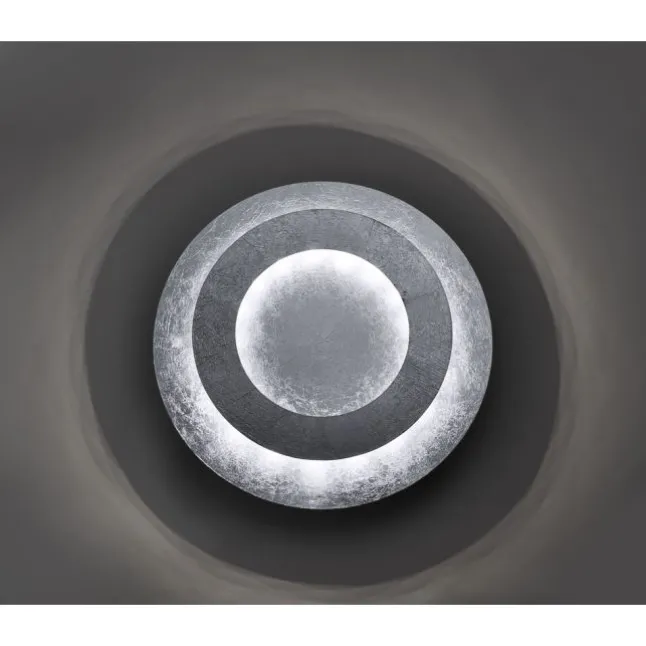 LED-Deckenleuchte, Wandleuchte, Blattsilber-Optik, Ø 40cm, indrekt,