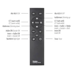 LED Deckenleuchte weiss 100x11,8cm CCT Farbmanagement dimmbar Fernbedienung