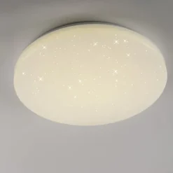 LED Deckenleuchte weiß Sternenhimmel rund D=26cm Schlafzimmer