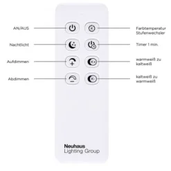LED-Deckenleuchte, 50,4x42cm, Fernbedienung, dimmbar, Holzdekor,