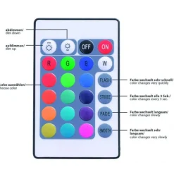 LED-Lichtstreifen, mehrfarbig, RGB Farbwechsel, Fernbedienung, Dimmfunktion