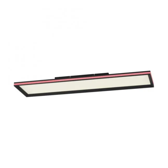 LED Panel, Deckenleuchte, flach,dimmbar, schwarz, mit RGB Laufbandumrandung