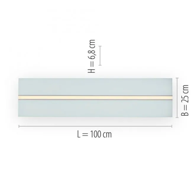 LED Panel, Deckenleuchte, 100x25cm, modern, Fernbedienung