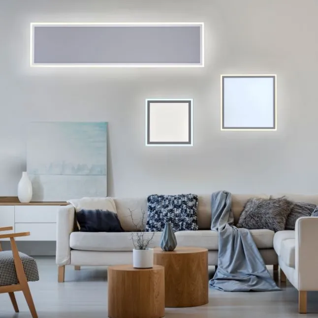 LED Panel, weiß, quadratisch, CCT Farbsteuerung, dimmbar, Fernbedienung