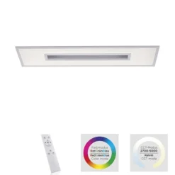 LED Panel, weiß, rechteckig, Cut Out, dimmbar, inkl. Fernbedienung, modern